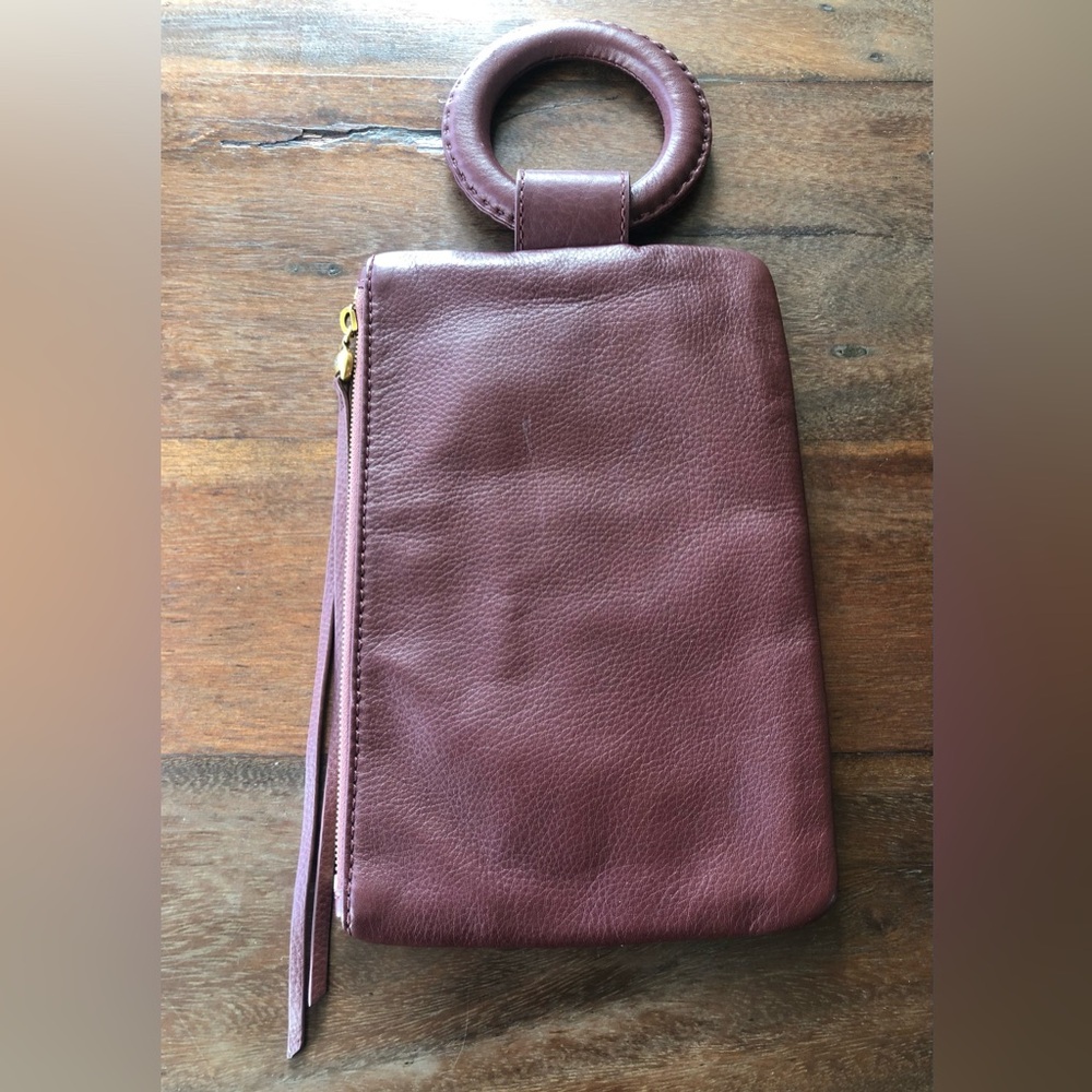 HOBO - Wristlet/Handle Clutch 100% Leather + Brick Brown - Picture 4 of 15